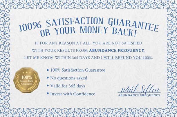 Abundance Frequency Money Back Guarantee